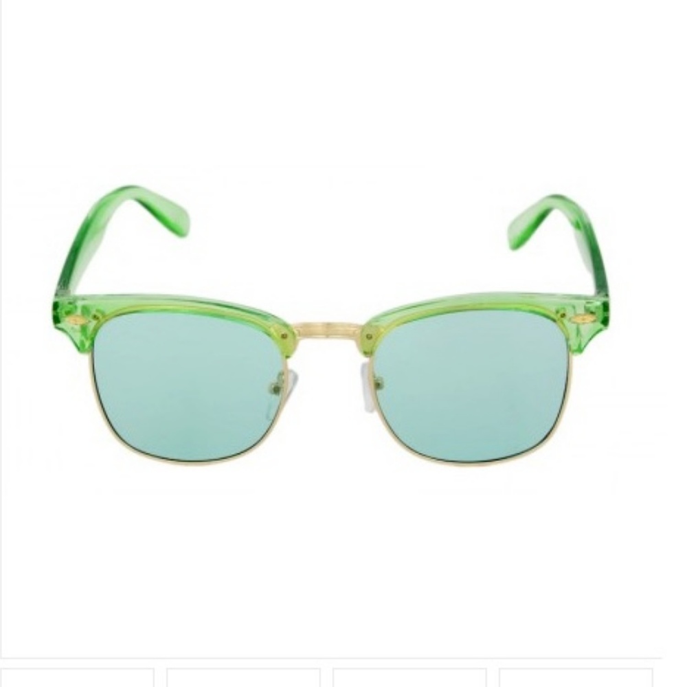 ACRYLIC GREEN CLEAR GLASSES NEW